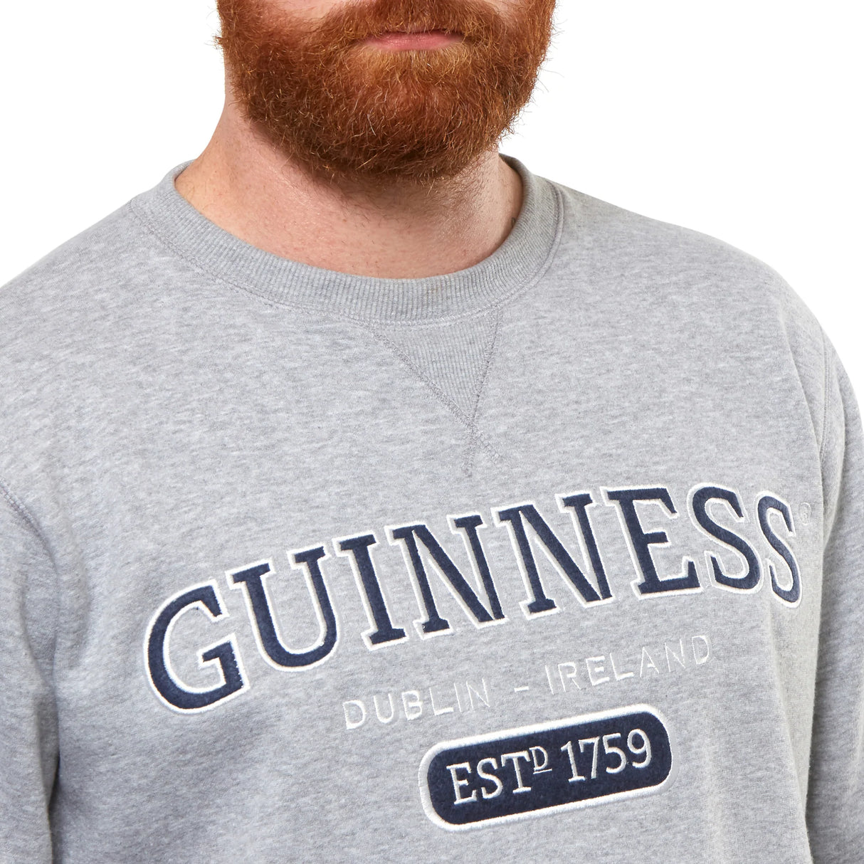 Guinness Grey Crewneck Sweatshirt Real Irish