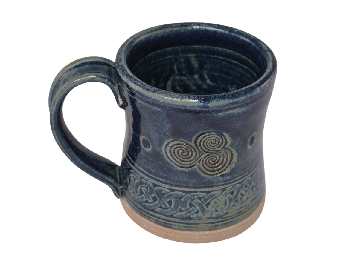 Hand Made Irish Pottery Celtic Knotwork Mugs