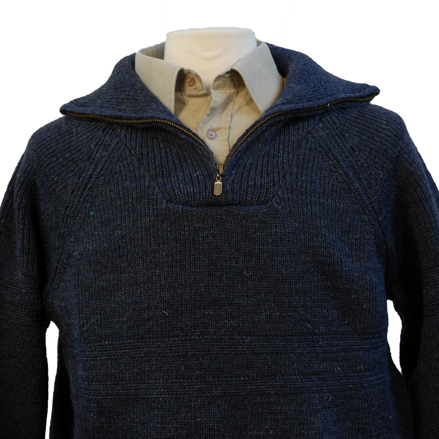 Mens Quarter Zip Irish Wool Sweater
