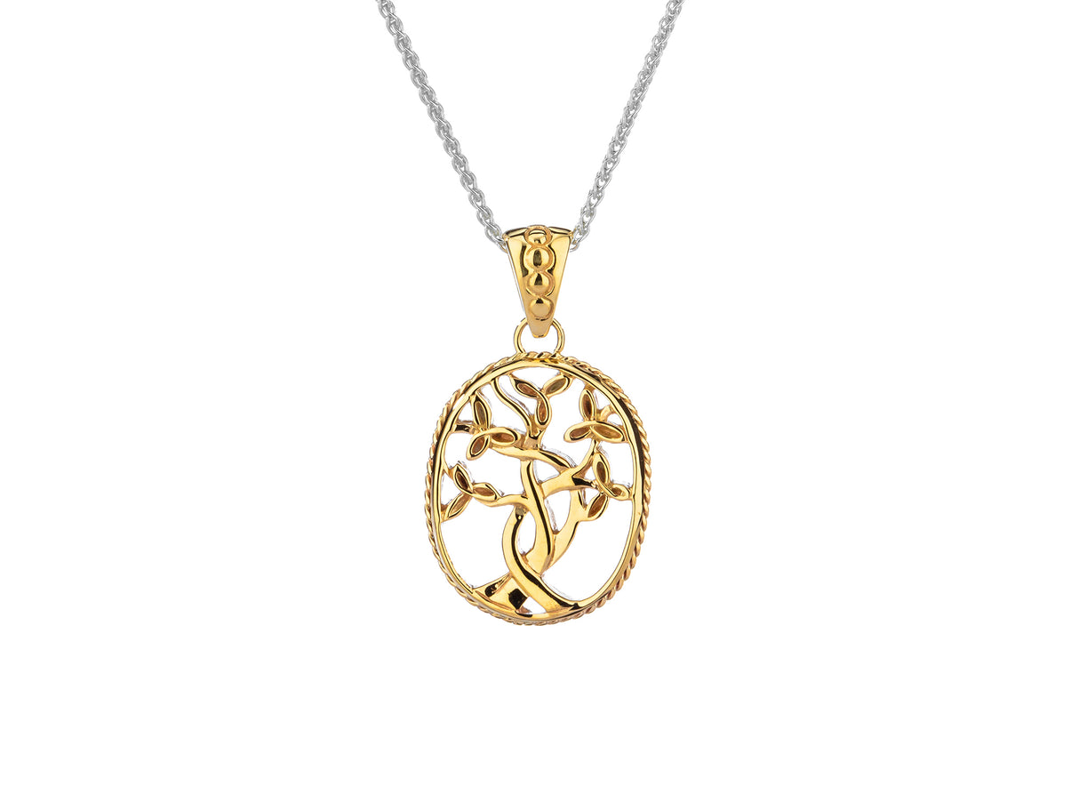 Tree of Life Pendant in 10K or 14K Yellow Gold - Small