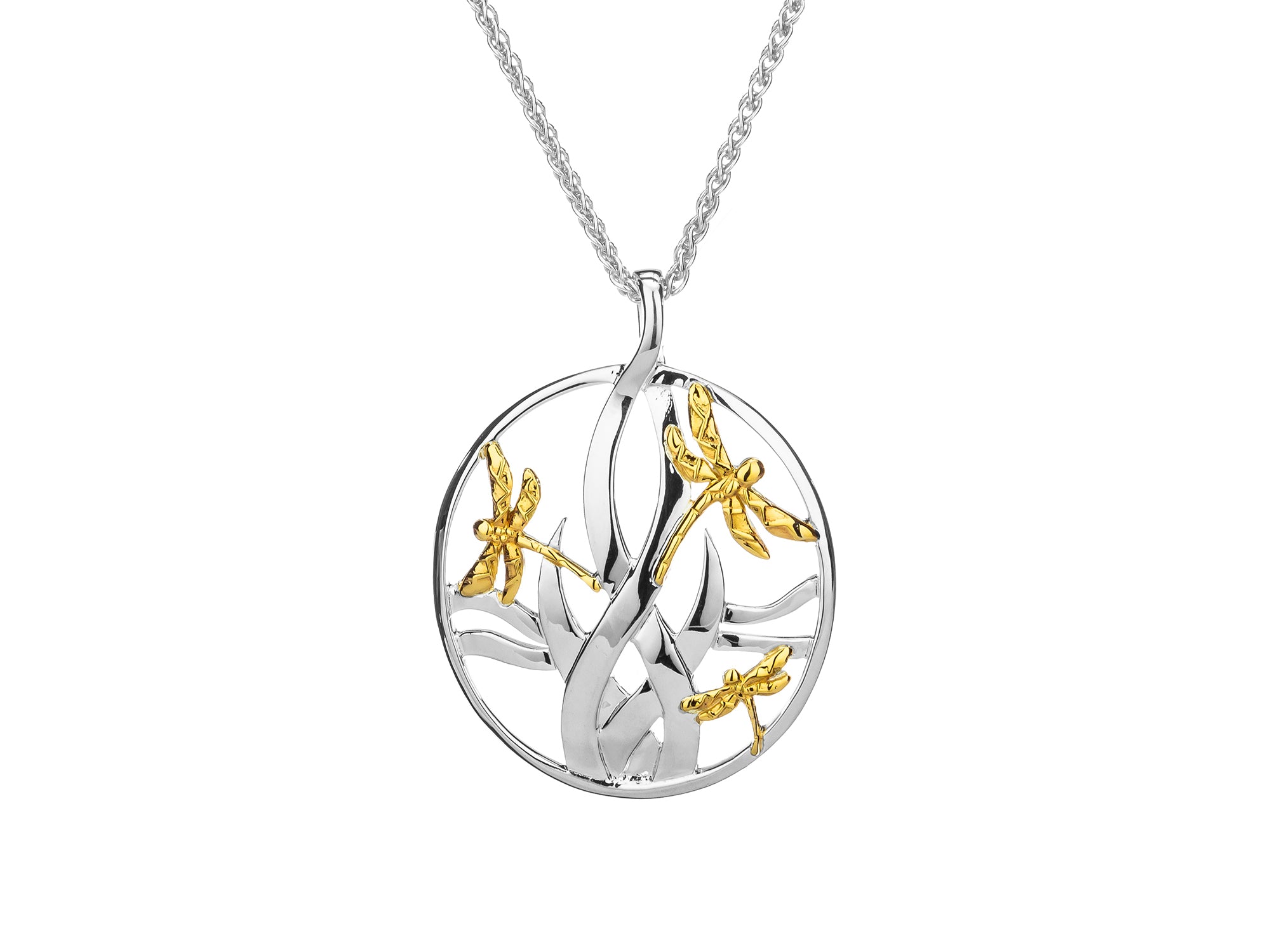 Women's Dragonfly in Reeds Large Pendant