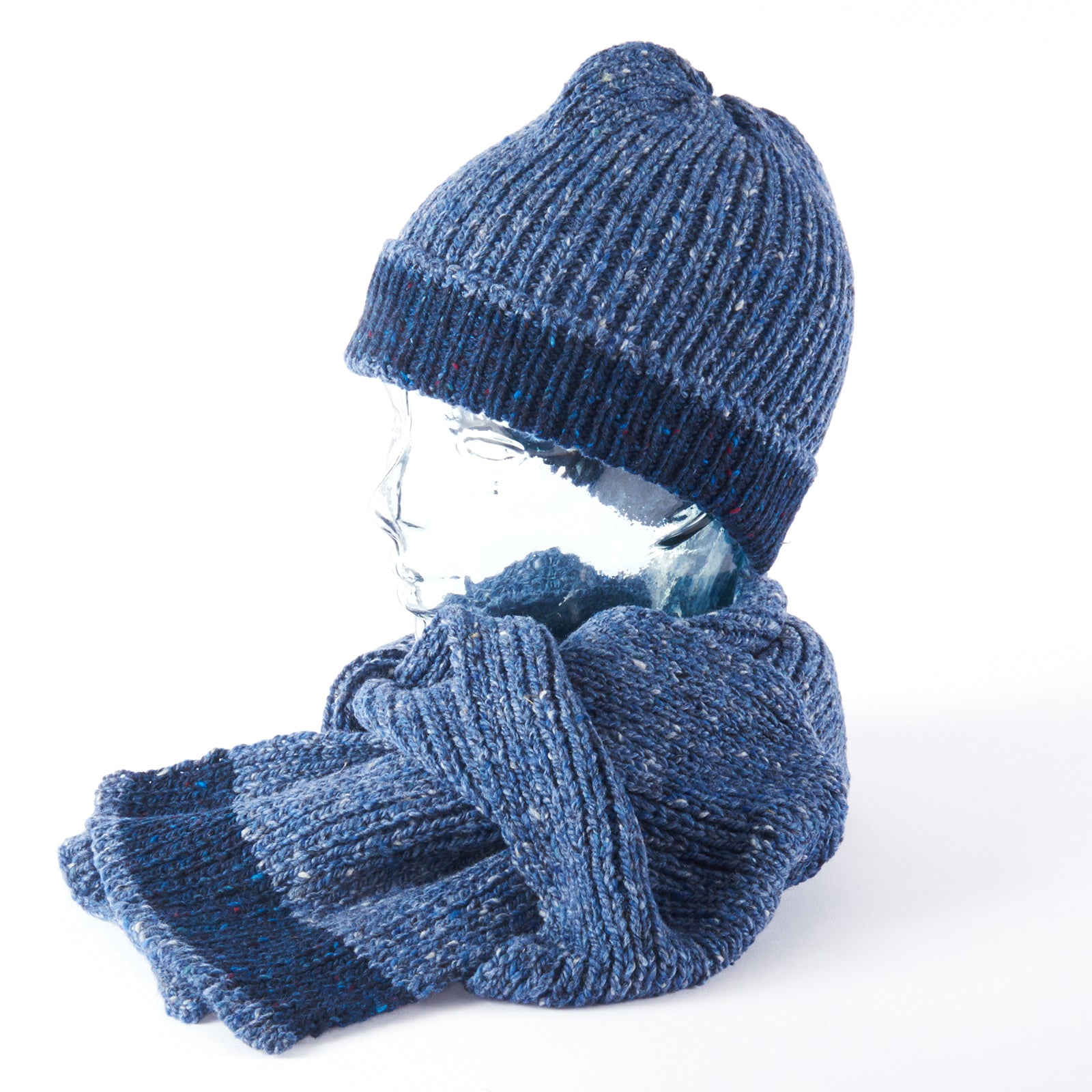 Merino Scarf and/or Beanie - Blue