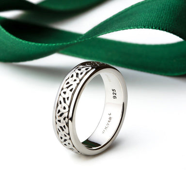 Mens Irish Jewelry  Heavy Sterling Silver Celtic Trinity Knot