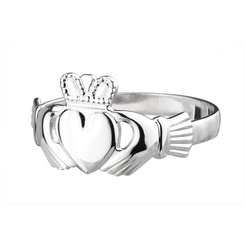 S2279 Light Sterling Silver Claddagh Ring by Solvar
