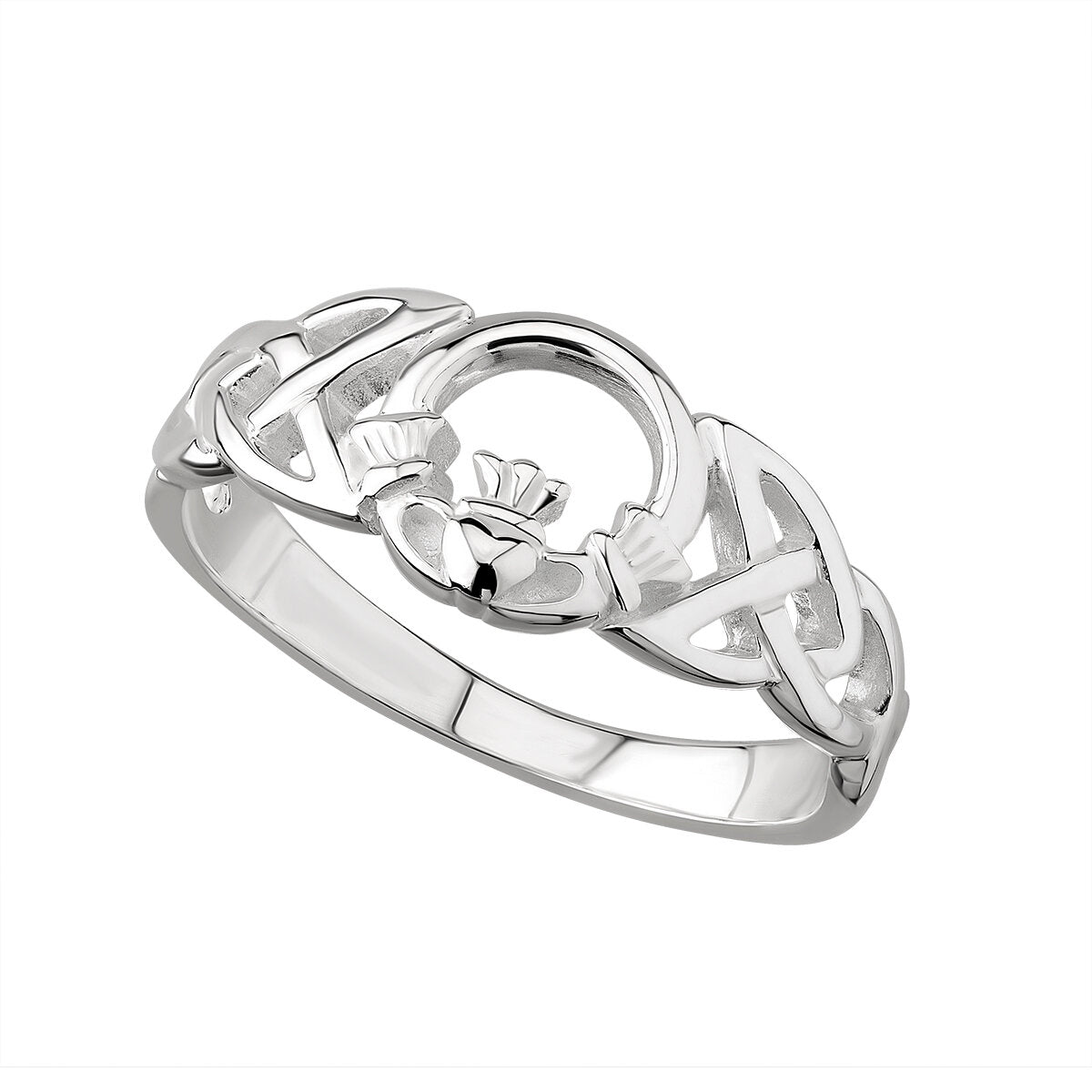 Sterling Silver Claddagh Ring with Celtic, Loyalty Ring, Boho Ring, Si –  Indigo & Jade