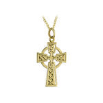 10K Gold Celtic Small Cross Pendant