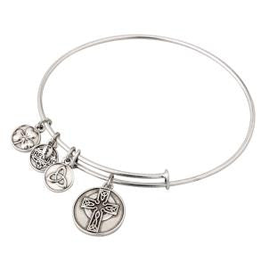 Celtic Cross Charm Bangle Real Irish