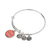 Silvertone Enamel Trinity Knots Charm Bangle