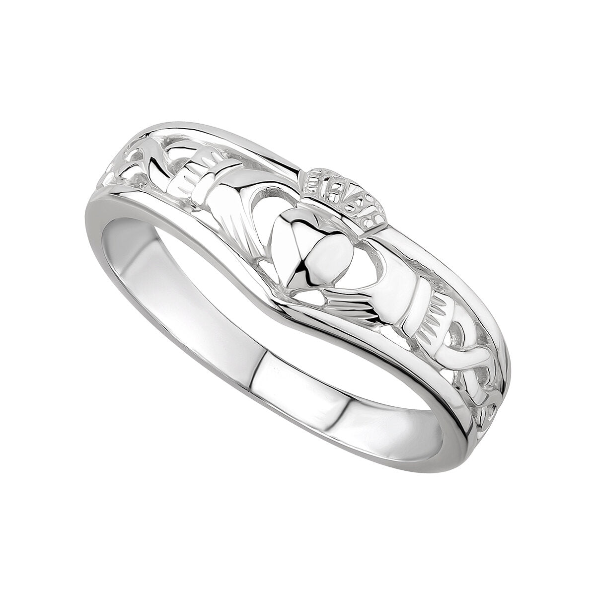 Sterling Silver Claddagh Wishbone Ring | Irish Jewelry For Women
