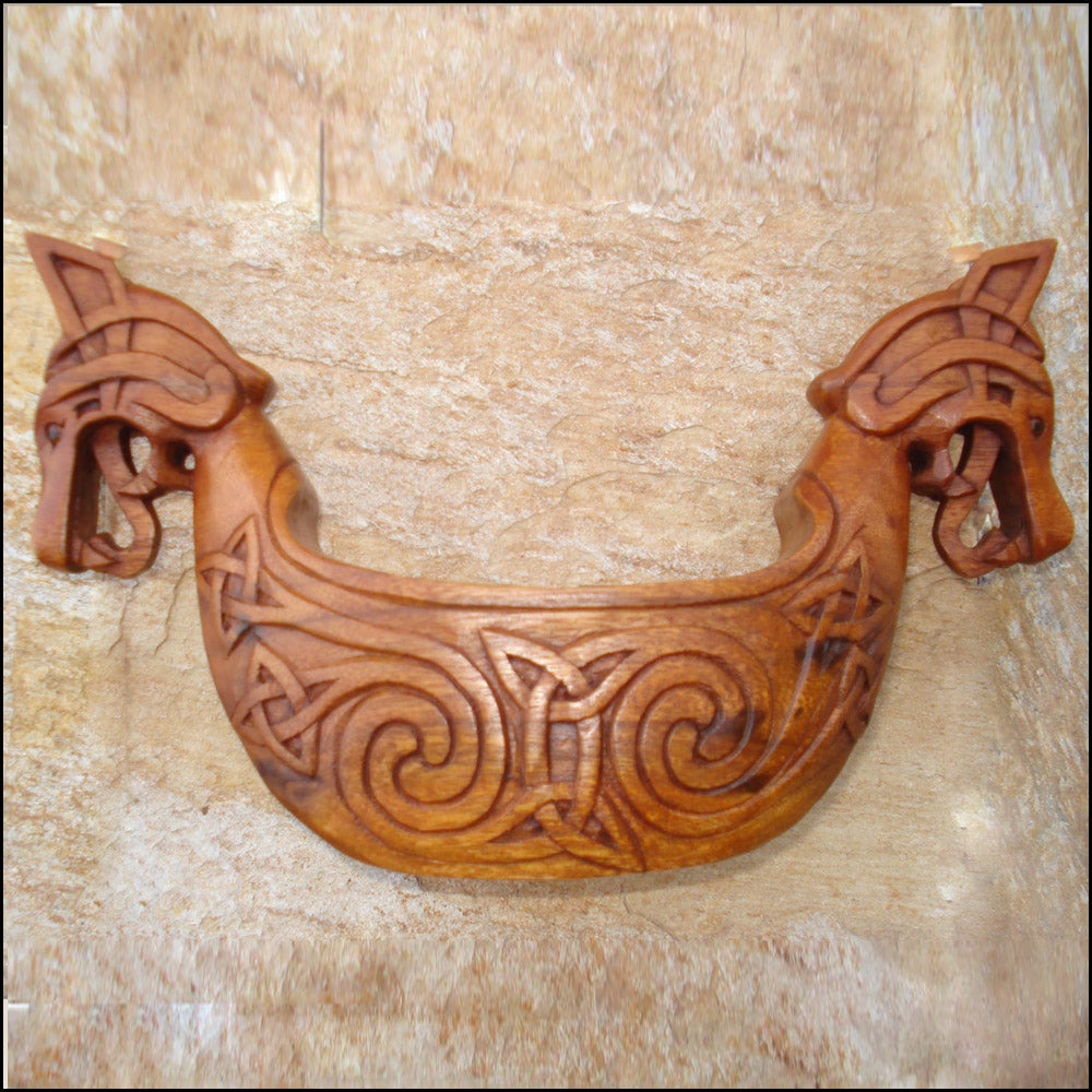 Viking Ale Bowl Wood Carving VM-16