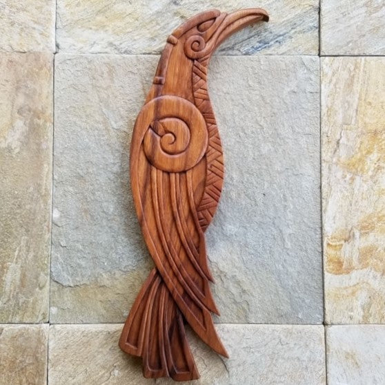 Celtic Raven Wood Carving