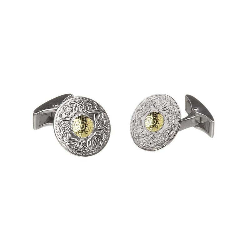 Warrior Cuff Links with 18K Gold Beading