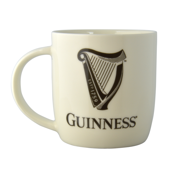 Guinness White Mug with Harp Logo
