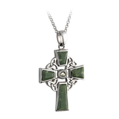 Connemara Marble Celtic Cross Pendant