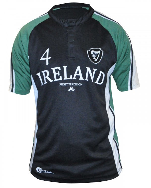 Guinness Croker Brand Navy and Green Rugby Jersey - IR4041