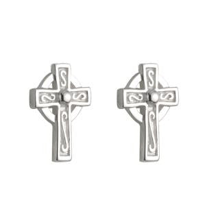 Small Celtic Cross Stud Earrings