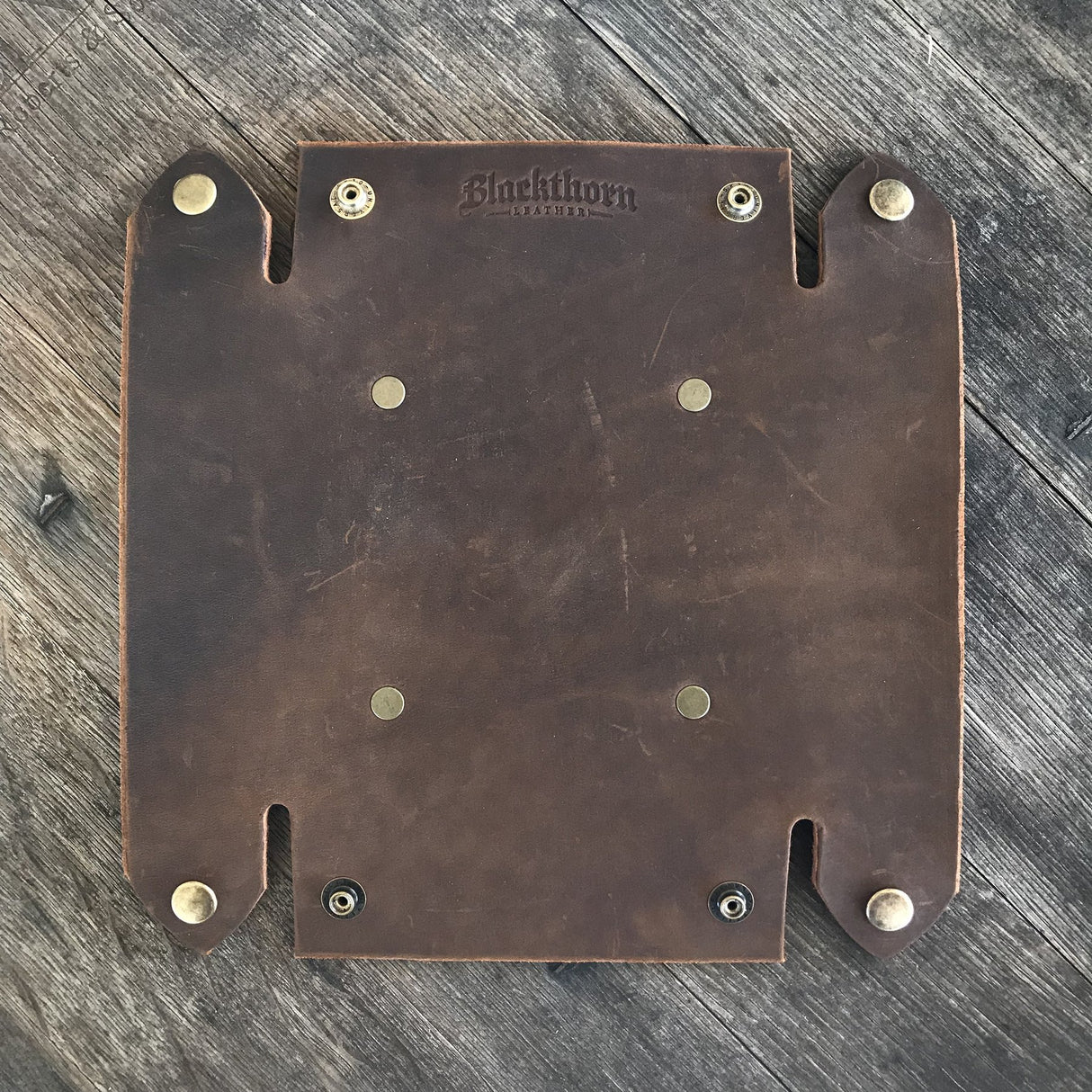 Brown Leather Valet Tray - Shamrock