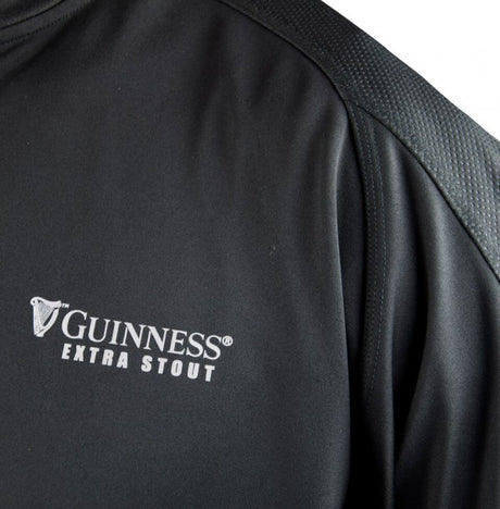 Guinness Black Embossed Print Rugby Jersey